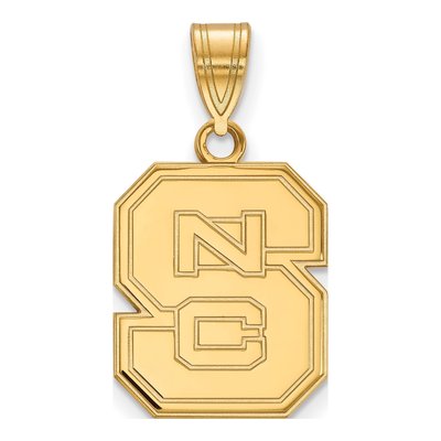 North Carolina State University 10K Yellow Gold N-C-S Medium Pendant
