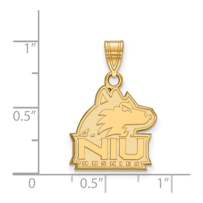 Northern Illinois University 10K Yellow Gold Medium NIU Huskies Pendant – view 2