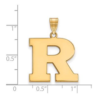Rutgers University 10K Yellow Gold Large Letter R Pendant – view 2