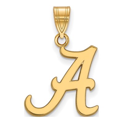 University of Alabama 10K Yellow Gold Medium Letter A Pendant