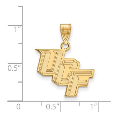 University of Central Florida 10K Yellow Gold Medium UCF Knights Pendant – view 2