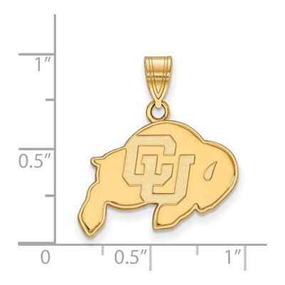 University of Colorado 10K Yellow Gold Medium Buffaloes Pendant – view 2