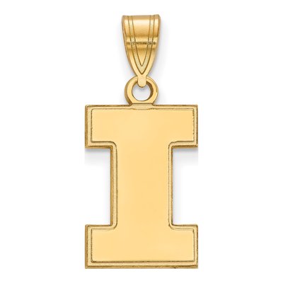 University of Illinois 10K Yellow Gold Medium Letter I Pendant