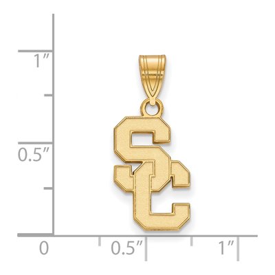 University of Southern California 10K Yellow Gold S-C Medium Pendant – view 2