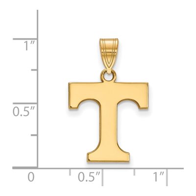 University of Tennessee 10K Yellow Gold Medium Letter T Pendant – view 2