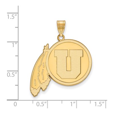 University of Utah 10K Yellow Gold Extra Large Pendant – view 2