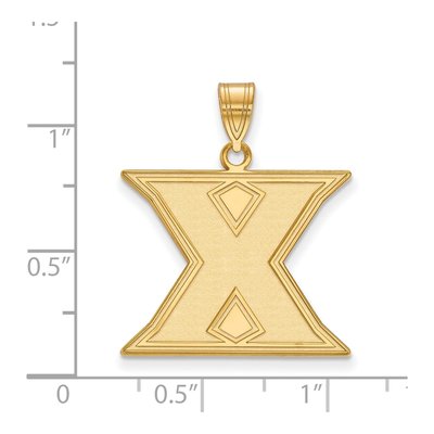 Xavier University 10K Yellow Gold Large Letter X Pendant – view 2