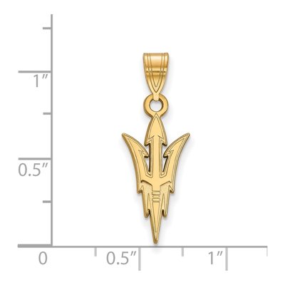 Arizona State University 10K Yellow Gold Large Pitchfork Pendant – view 2