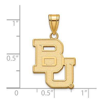 Baylor University 10K Yellow Gold Bears Large Pendant – view 3