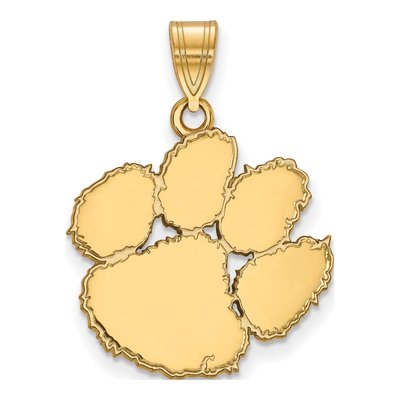 Clemson University 10K Yellow Gold Large Tiger Paw Pendant