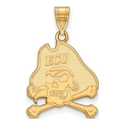 East Carolina University 10K Yellow Gold Pirates Large Pendant