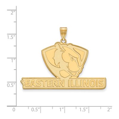 Eastern Illinois University 10K Yellow Gold Extra Large Pendant – view 2