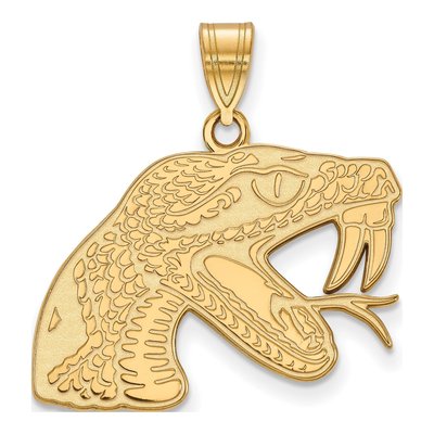Florida A&M University 10K Yellow Gold Large A&m Rattler Pendant
