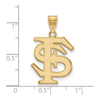 Florida State University 10K Yellow Gold Large F-S Pendant – view 2