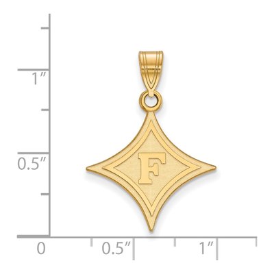 Furman University 10K Yellow Gold Large Pendant – view 2