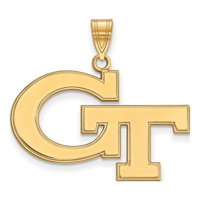 Georgia Institute of Technology 10K Yellow Gold Tech G-T Large Pendant