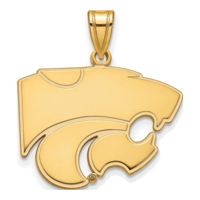 Kansas State University 10K Yellow Gold Wildcats Large Pendant
