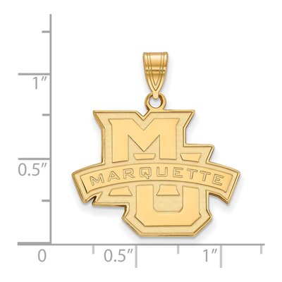 Marquette University 10K Yellow Gold Large Pendant – view 2