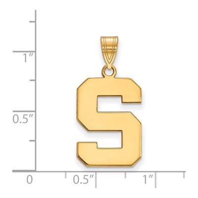 Michigan State University 10K Yellow Gold Large Letter S Pendant – view 2
