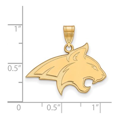 Montana State University 10K Yellow Gold Large Bobcat Pendant – view 2