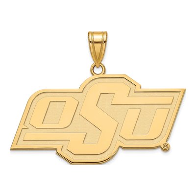 Oklahoma State University 10K Yellow Gold O-S-U Large Pendant