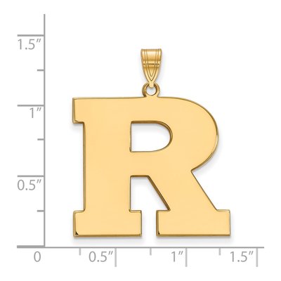 Rutgers University 10K Yellow Gold Extra Large Letter R Pendant – view 2
