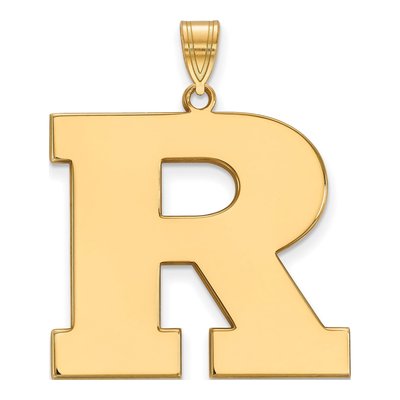 Rutgers University 10K Yellow Gold Extra Large Letter R Pendant