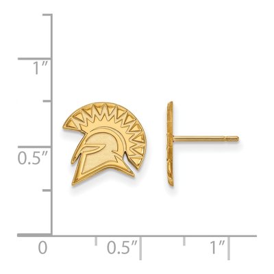 San Jose State University 10K Yellow Gold San Spartan Stud Earrings – view 2
