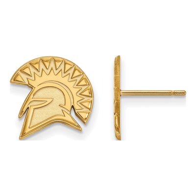San Jose State University 10K Yellow Gold San Spartan Stud Earrings
