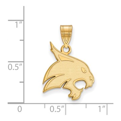 Texas State University 10K Yellow Gold Bobcats Large Pendant – view 2