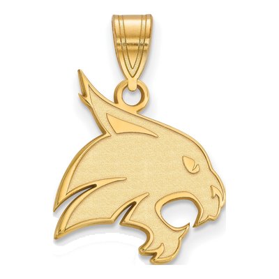 Texas State University 10K Yellow Gold Bobcats Large Pendant