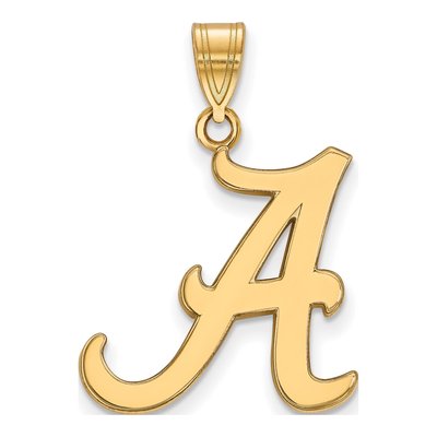 University of Alabama 10K Yellow Gold Large Letter A Pendant