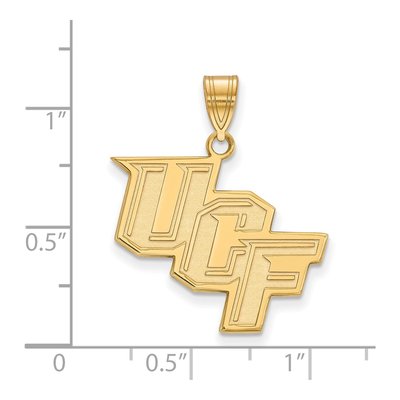 University of Central Florida 10K Yellow Gold UCF Knights Large Pendant – view 2