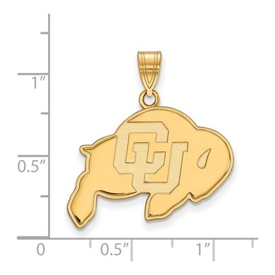 University of Colorado 10K Yellow Gold Large Buffalo Pendant – view 2