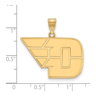 University of Dayton 10K Yellow Gold Large Pendant – view 2