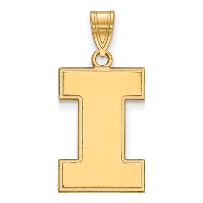 University of Illinois 10K Yellow Gold Large Letter I Pendant