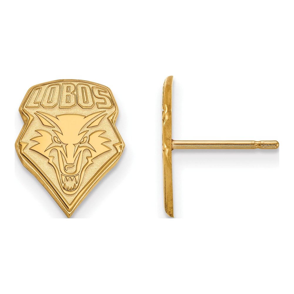 University of New Mexico 10K Yellow Gold Lobos Small Stud Earrings
