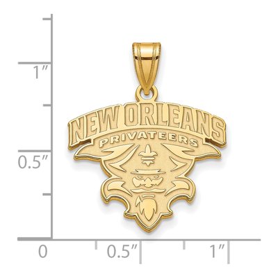 University of New Orleans 10K Yellow Gold Extra Large Pendant – view 2