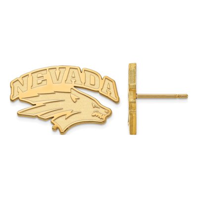 University of Nevada 10K Yellow Gold Reno Stud Earrings
