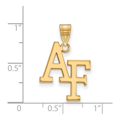 United States Air Force Academy 10K Yellow Gold A-F Large Pendant – view 2