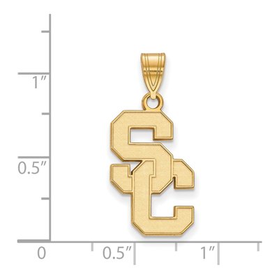 University of Southern California 10K Yellow Gold USC Trojans Large Pendant – view 2