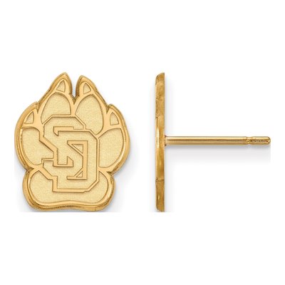 University of South Dakota 10K Yellow Gold Small Stud Earrings