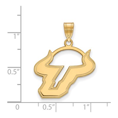 University of South Florida 10K Yellow Gold Bull Large Pendant – view 2