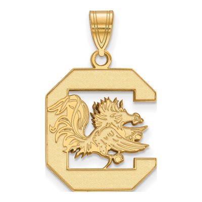 University of South Carolina 10K Yellow Gold USC Gamecocks Large Pendant