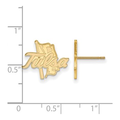 University of Tulsa 10K Yellow Gold Stud Earrings – view 2