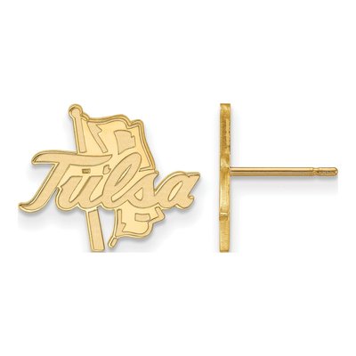 University of Tulsa 10K Yellow Gold Stud Earrings