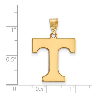 University of Tennessee 10K Yellow Gold Large Letter T Pendant – view 2