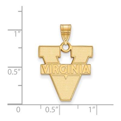 University of Virginia 10K Yellow Gold Large Pendant – view 2