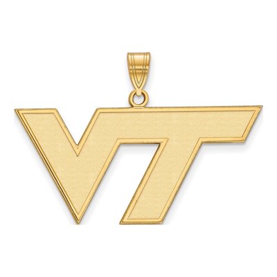 Virginia Tech 10K Yellow Gold V-T Large Pendant