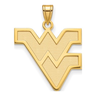 West Virginia University 10K Yellow Gold Large W-V Pendant